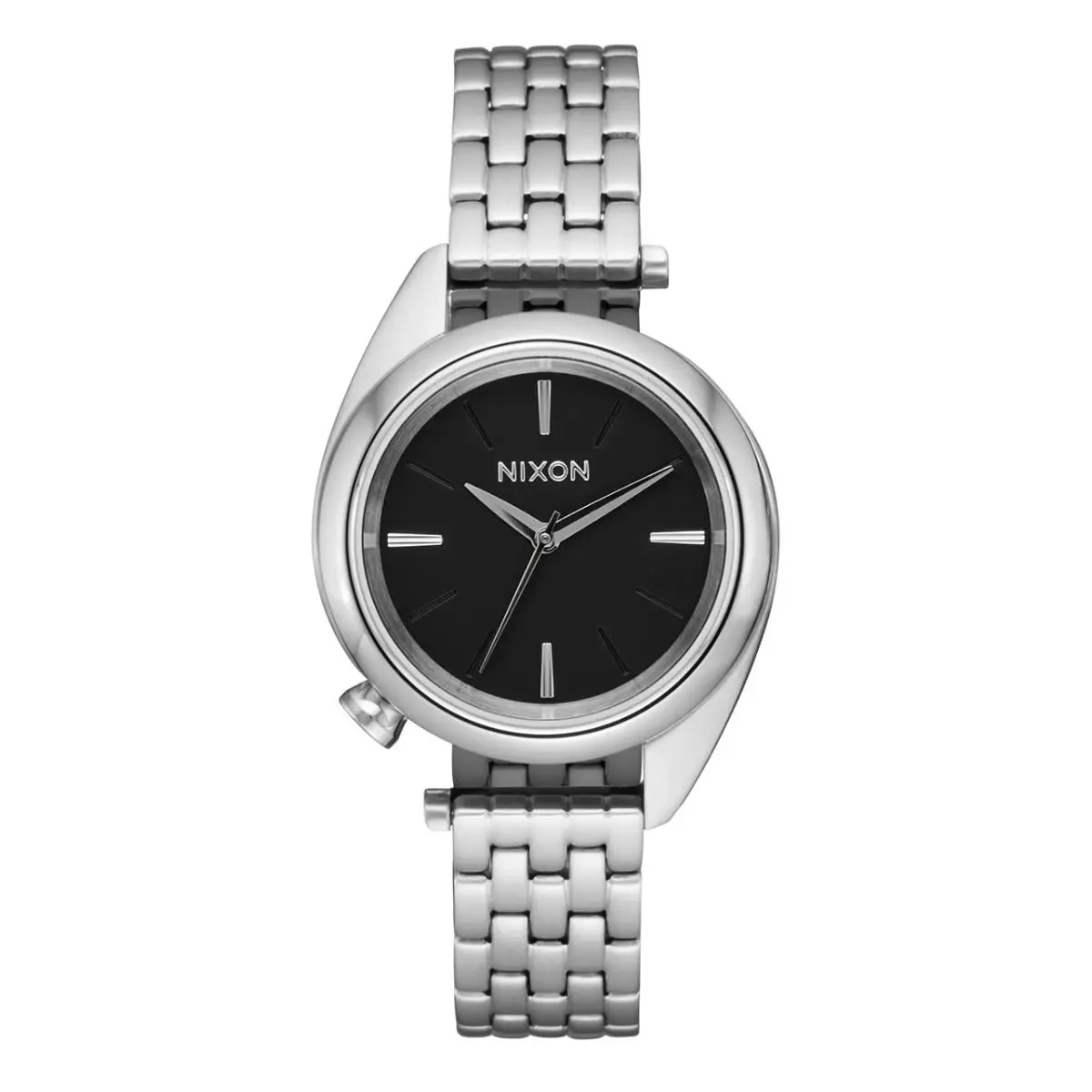 Nixon Eddy 29mm Black Dial Silver Stainless Steel Women`s Watch A1459-2871