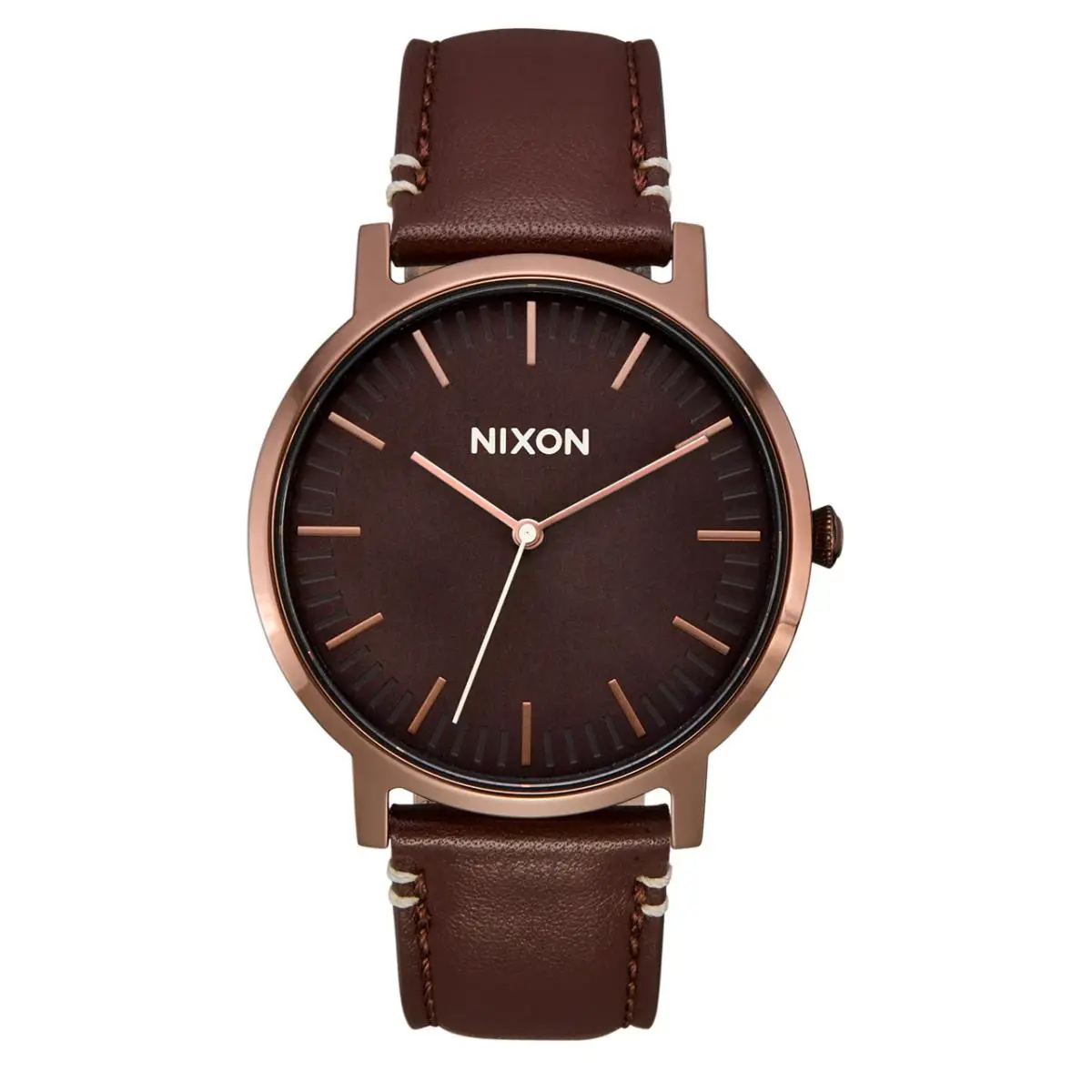 Porter Leather 40mm Chocolate/dark Roast/brown Unisex Watch A1058-5240 by Nixon
