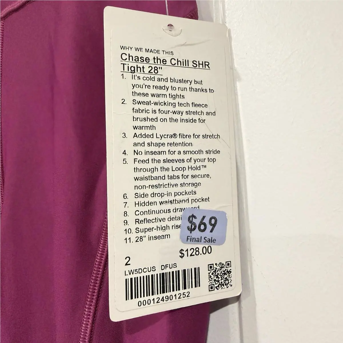 Lululemon clothing - 01276 - 01276 - Deep Fuschia 2