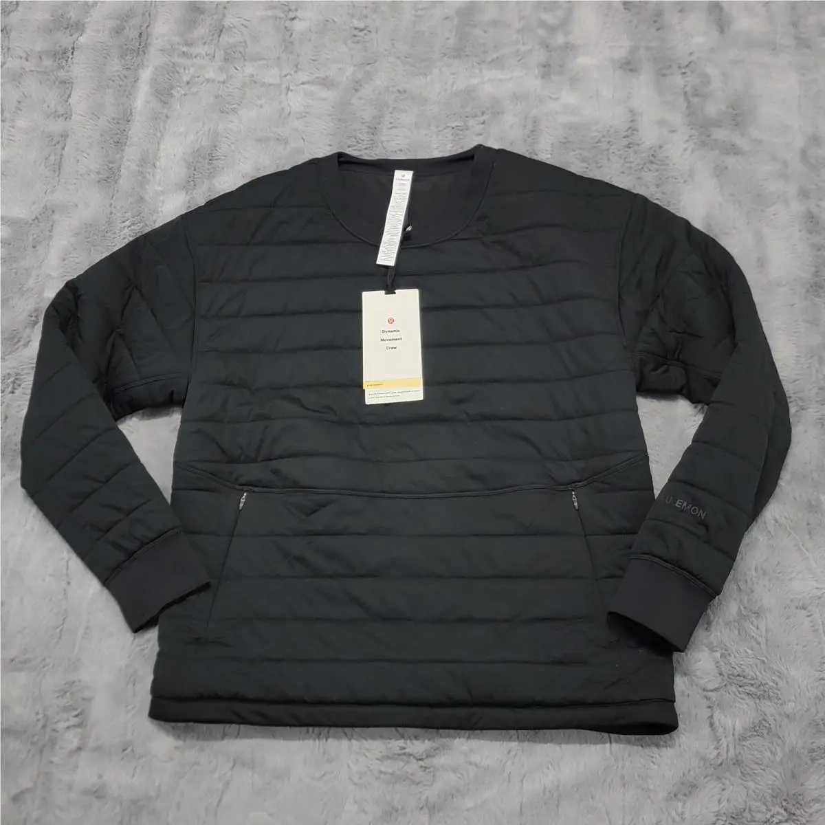 Lululemon Dynamic Movement Crew Jacket Womens 4 Black Pullover Puffer Insulated
