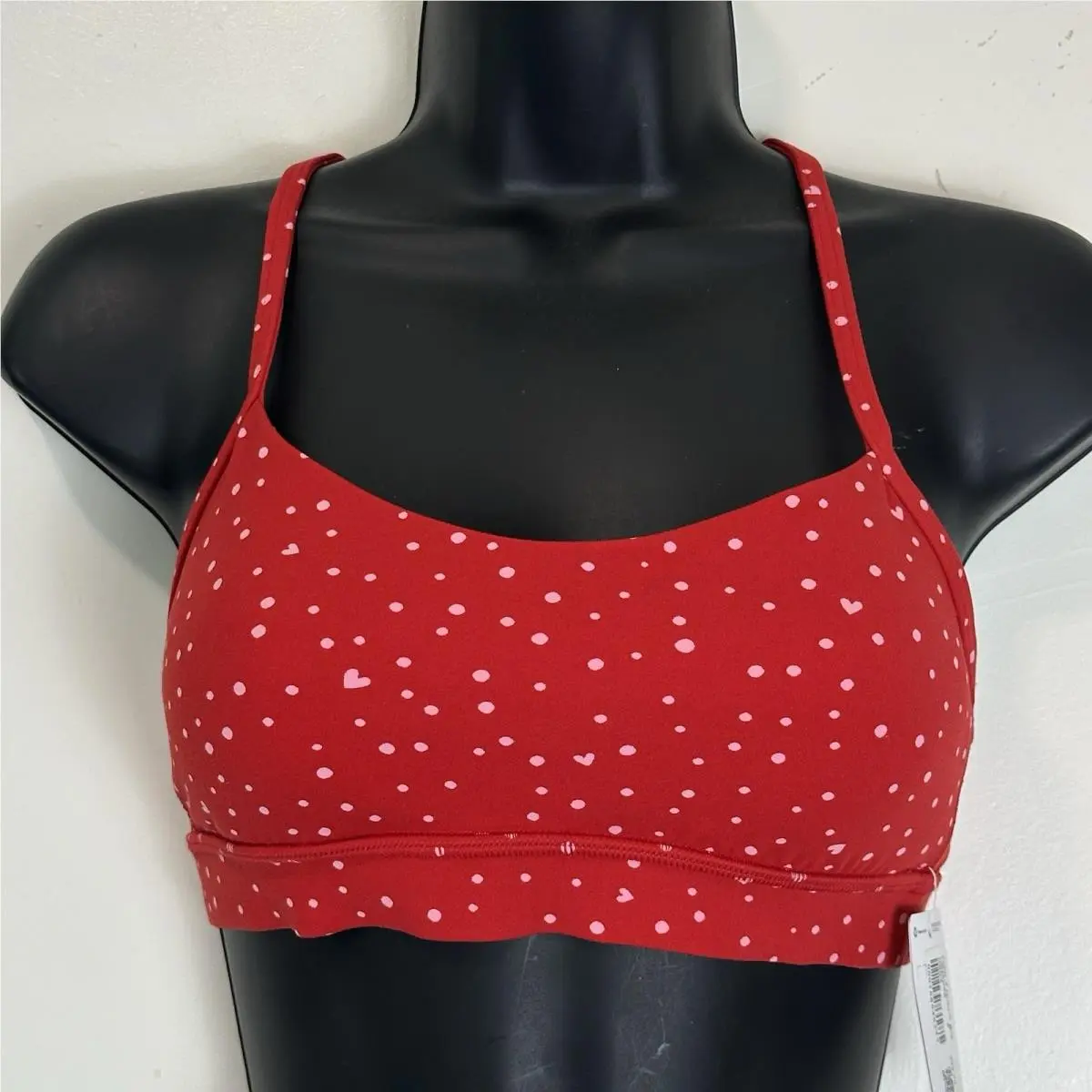 Lululemon Flow Y Nulu Sports Bra 6 A-c Cups Oxford Red Candy Cloud Pink Scatter