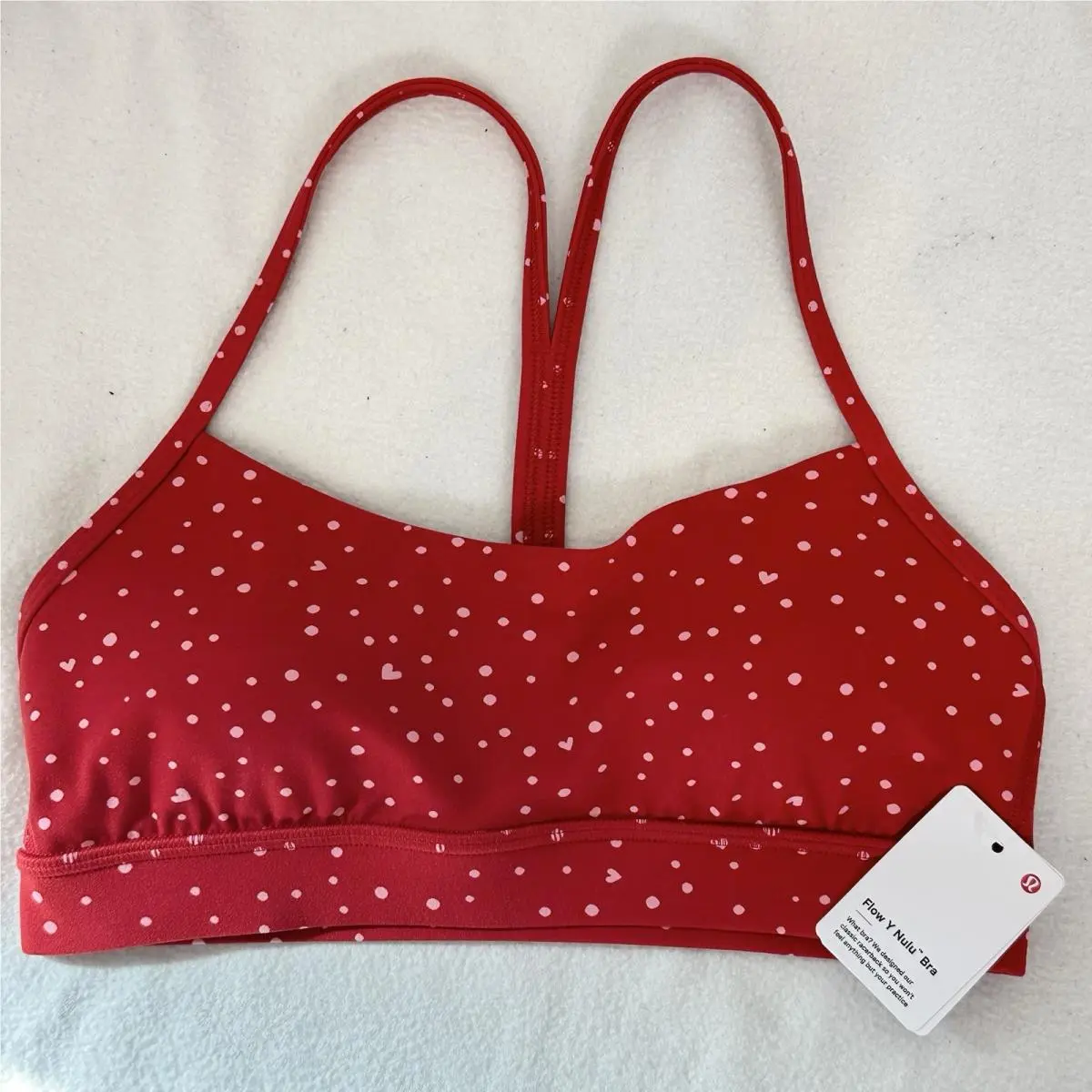 Lululemon clothing - Heart Scatter Dot Print Candy Cloud Oxford Red 3