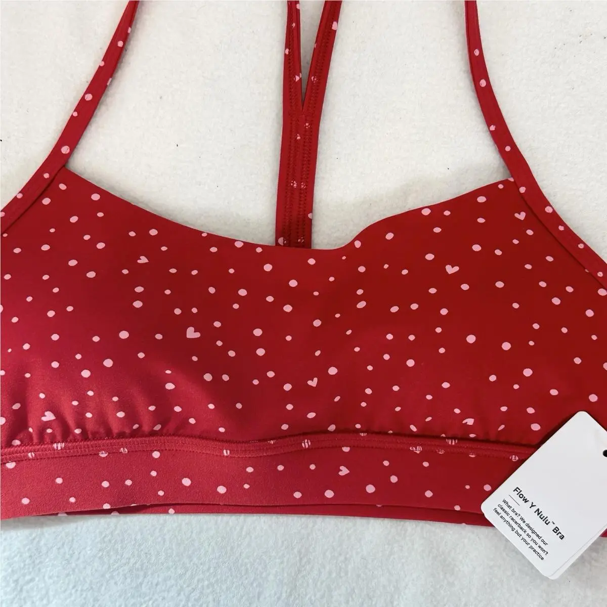 Lululemon clothing - Heart Scatter Dot Print Candy Cloud Oxford Red 4