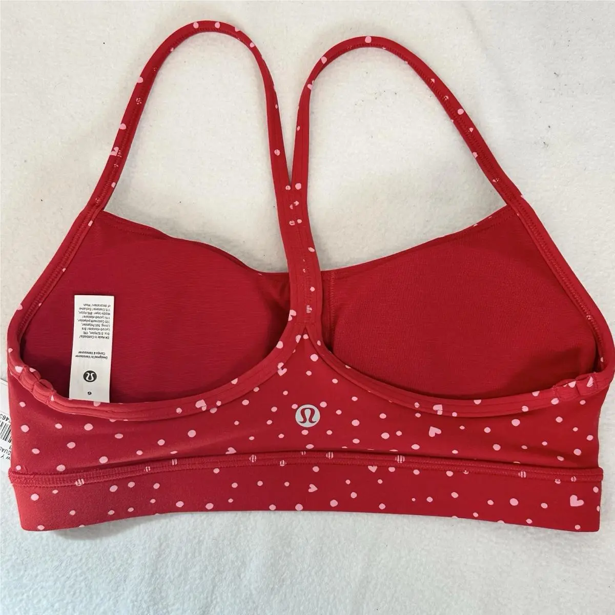 Lululemon clothing - Heart Scatter Dot Print Candy Cloud Oxford Red 5