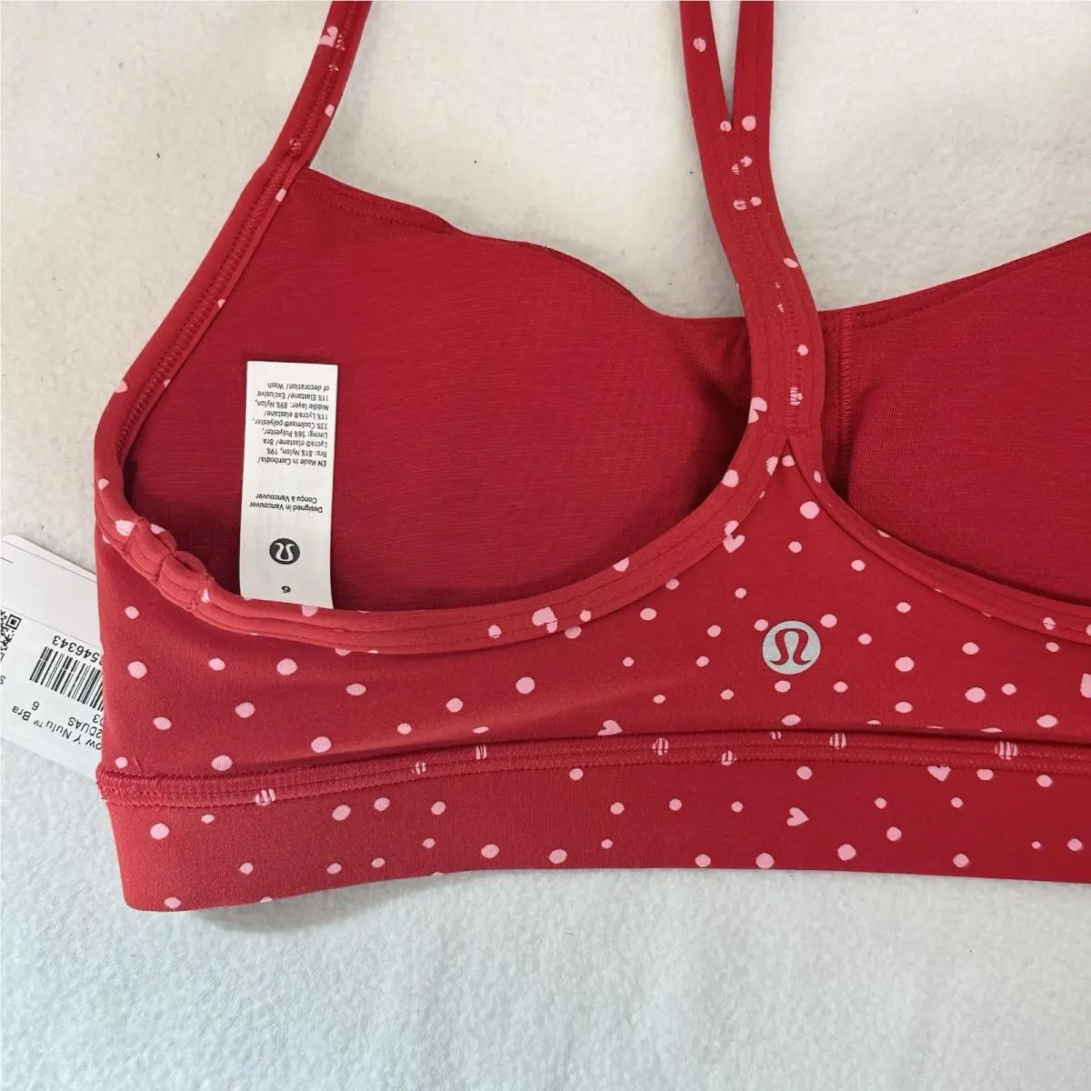 Lululemon clothing - Heart Scatter Dot Print Candy Cloud Oxford Red 6