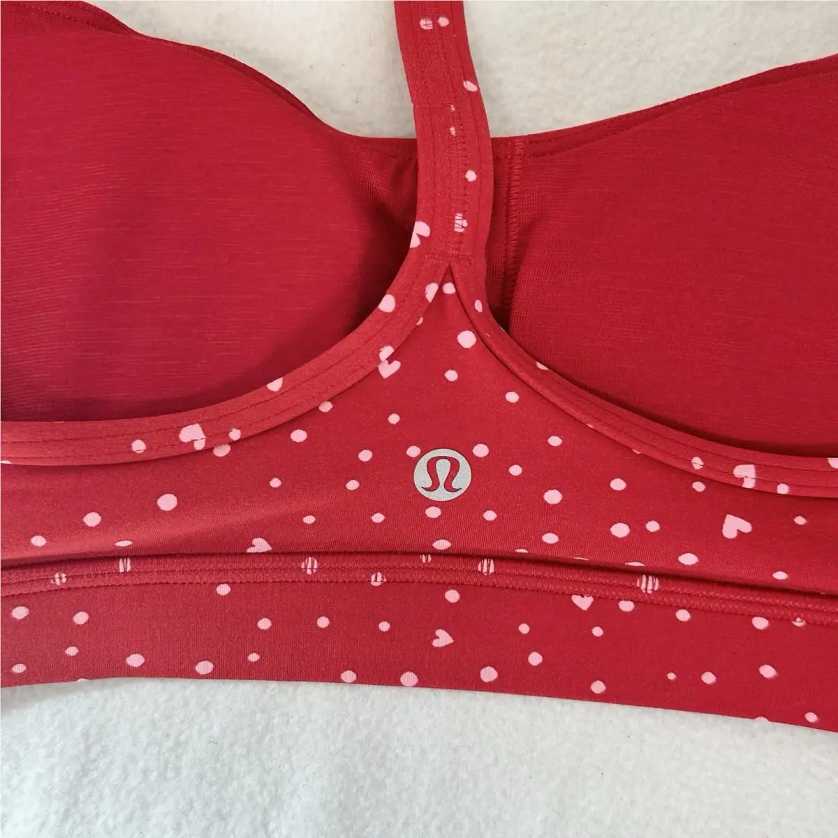 Lululemon clothing - Heart Scatter Dot Print Candy Cloud Oxford Red 7