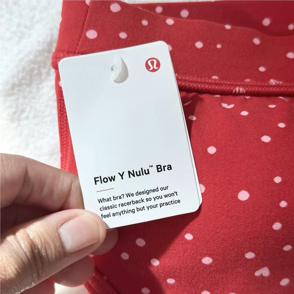 Lululemon clothing - Heart Scatter Dot Print Candy Cloud Oxford Red 9