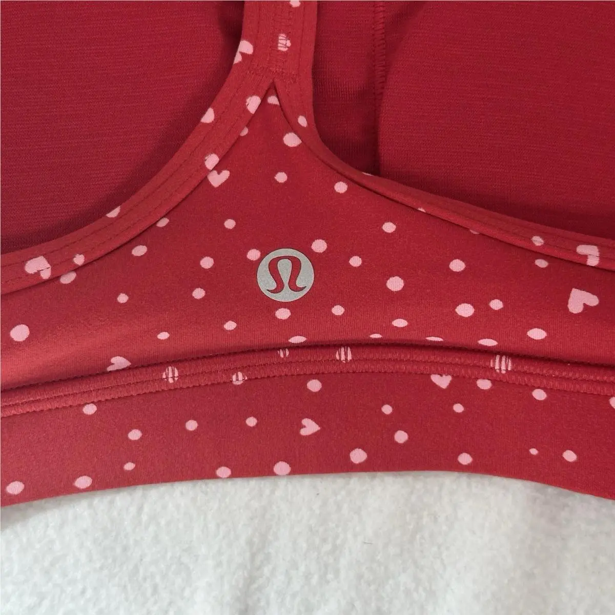 Lululemon clothing - Heart Scatter Dot Print Candy Cloud Oxford Red 2