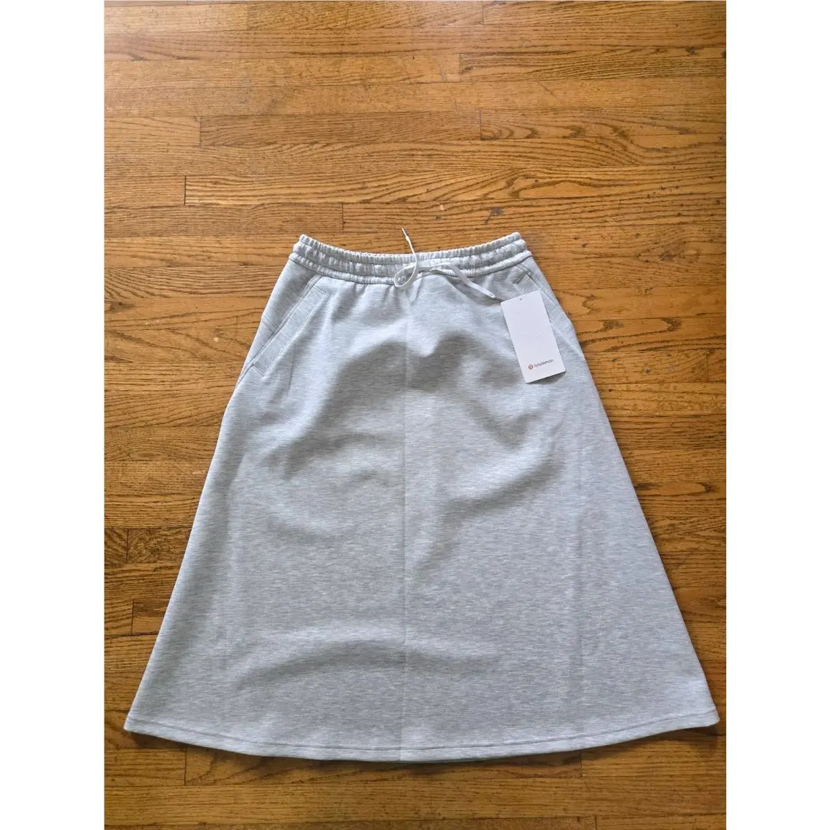 Lululemon Modal-blend High-rise A-line Midi Skirt Gray Size Large