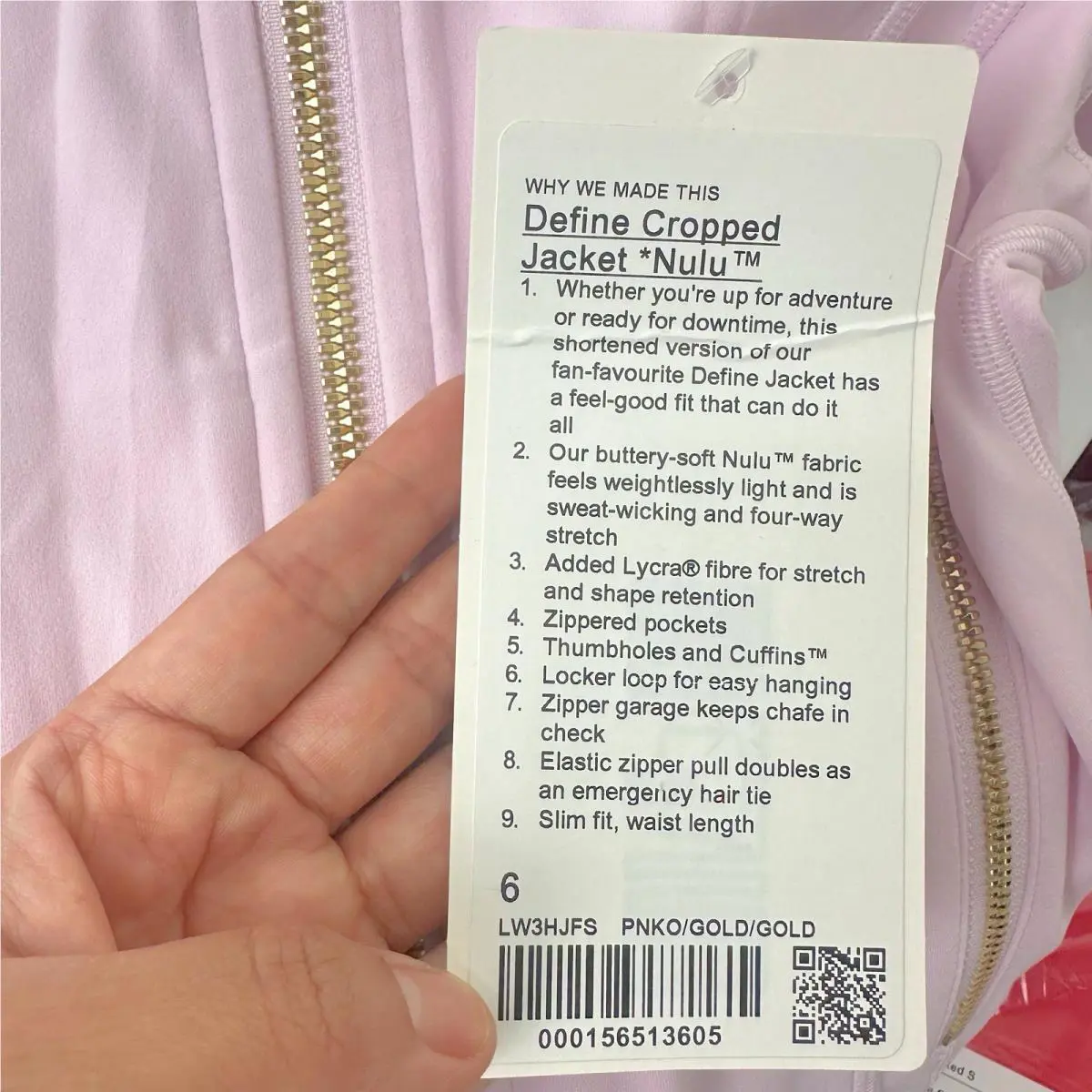 Lululemon clothing - lululemon define cropped nulu jacket - Pink 3