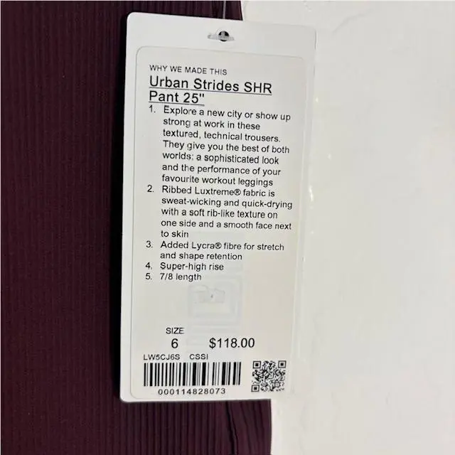 Lululemon clothing - Red 1