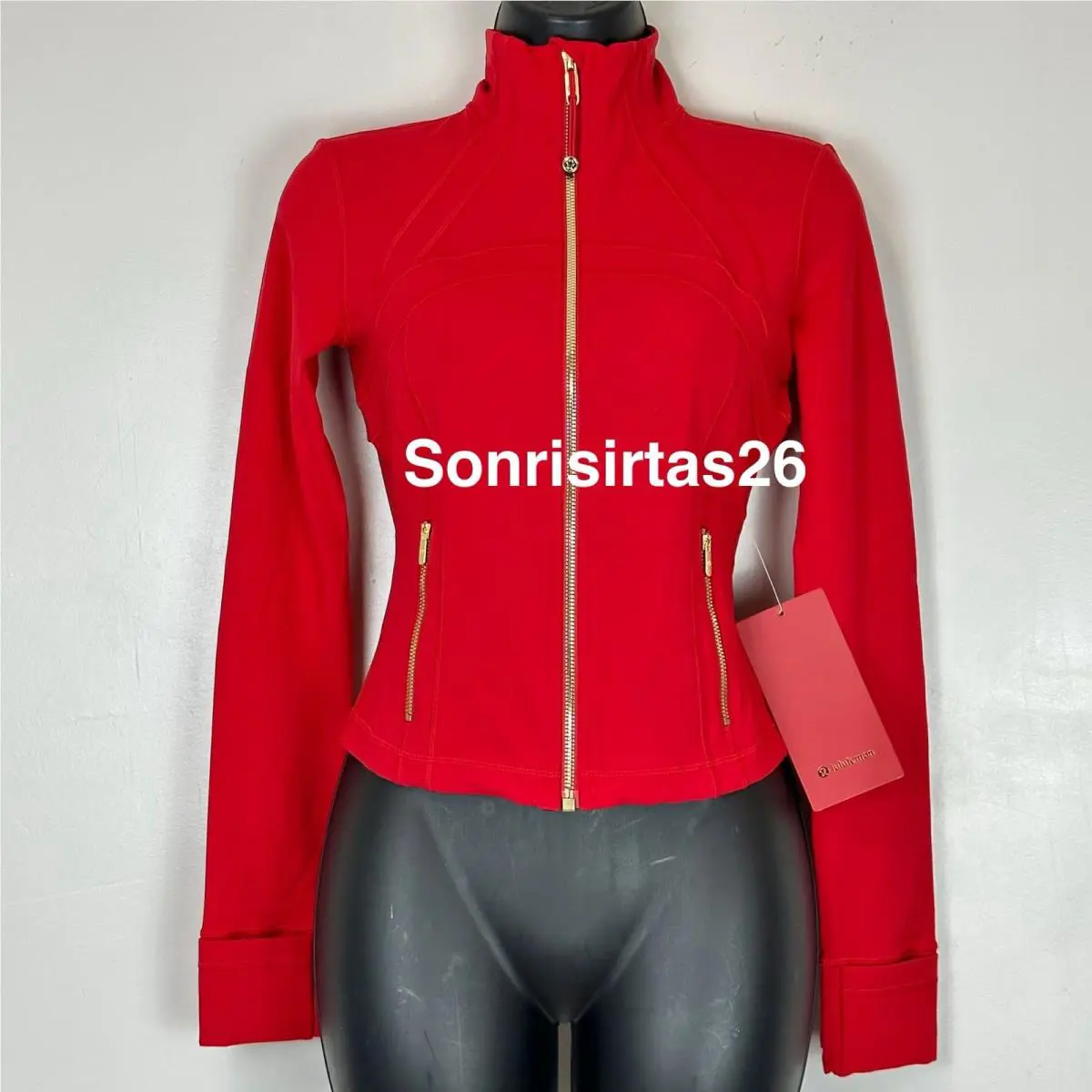 Lululemon Lunar Year Define Cropped Jacket Nulu Oxford Red Gold Size 4 Rare