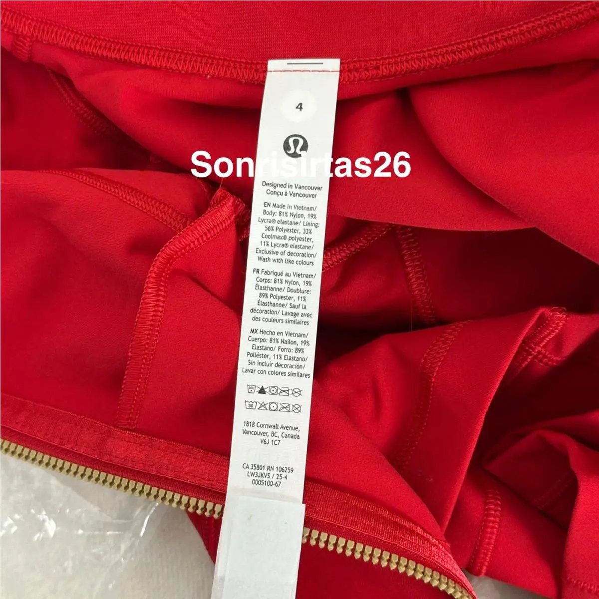 Lululemon clothing - Red 9