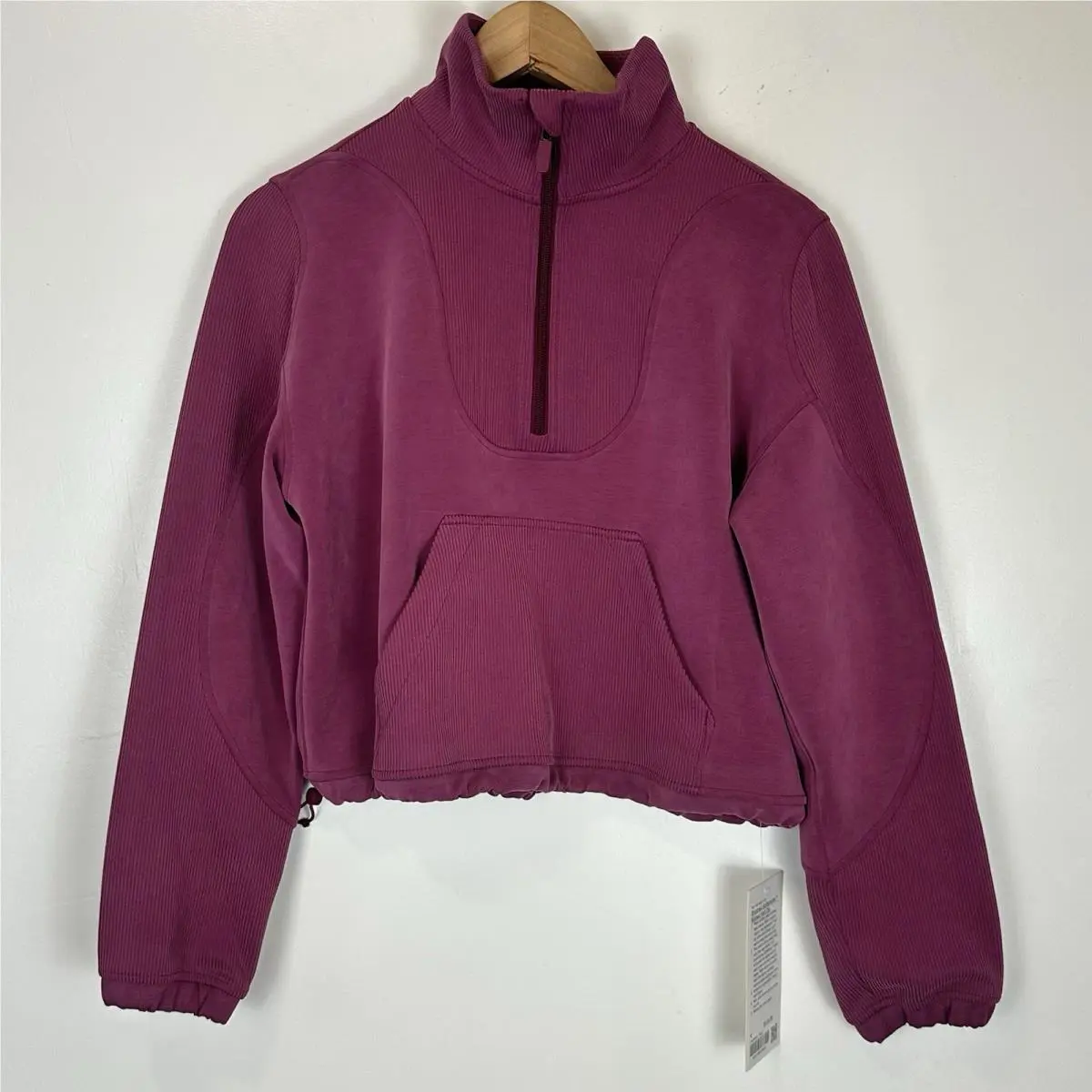 Lululemon Brushed Softstreme Ribbed Half Zip Deep Luxe Size 4