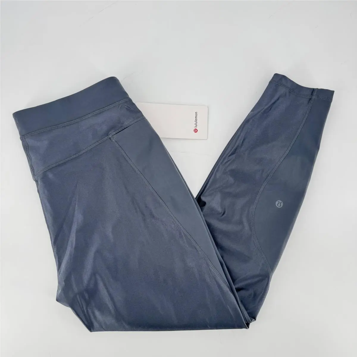 Lululemon Satin Shine Panelled Tight 25 Wordmark Coal 12