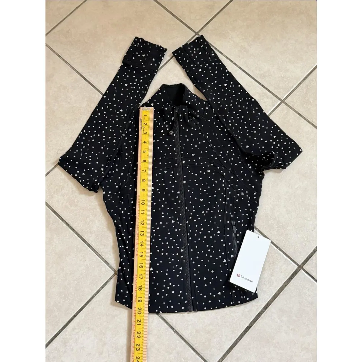 Lululemon clothing - LULULEMON Define - Define - Black With White Dots And Hearts 1