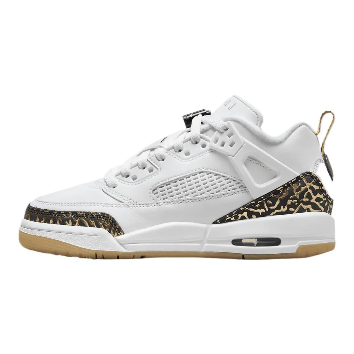 Jordan Big Kids` Spizike Low Shoes - White/black-metallic Gold