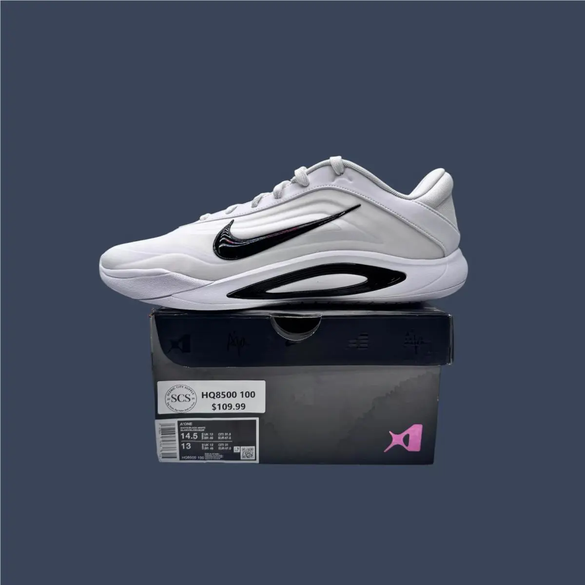 Nike shoes - Nike A`One Basketball Shoes White/Black | HQ8500-100 0