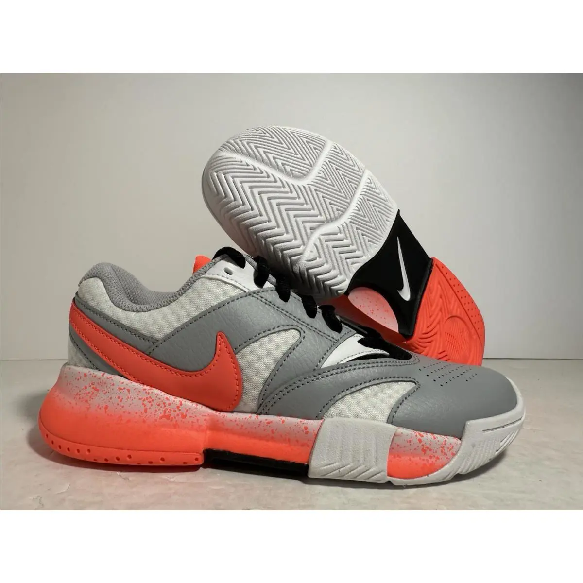 Nike Court Life 4 HC Premium Tennis White Hot Lava Limited HV1452-100 Women Size
