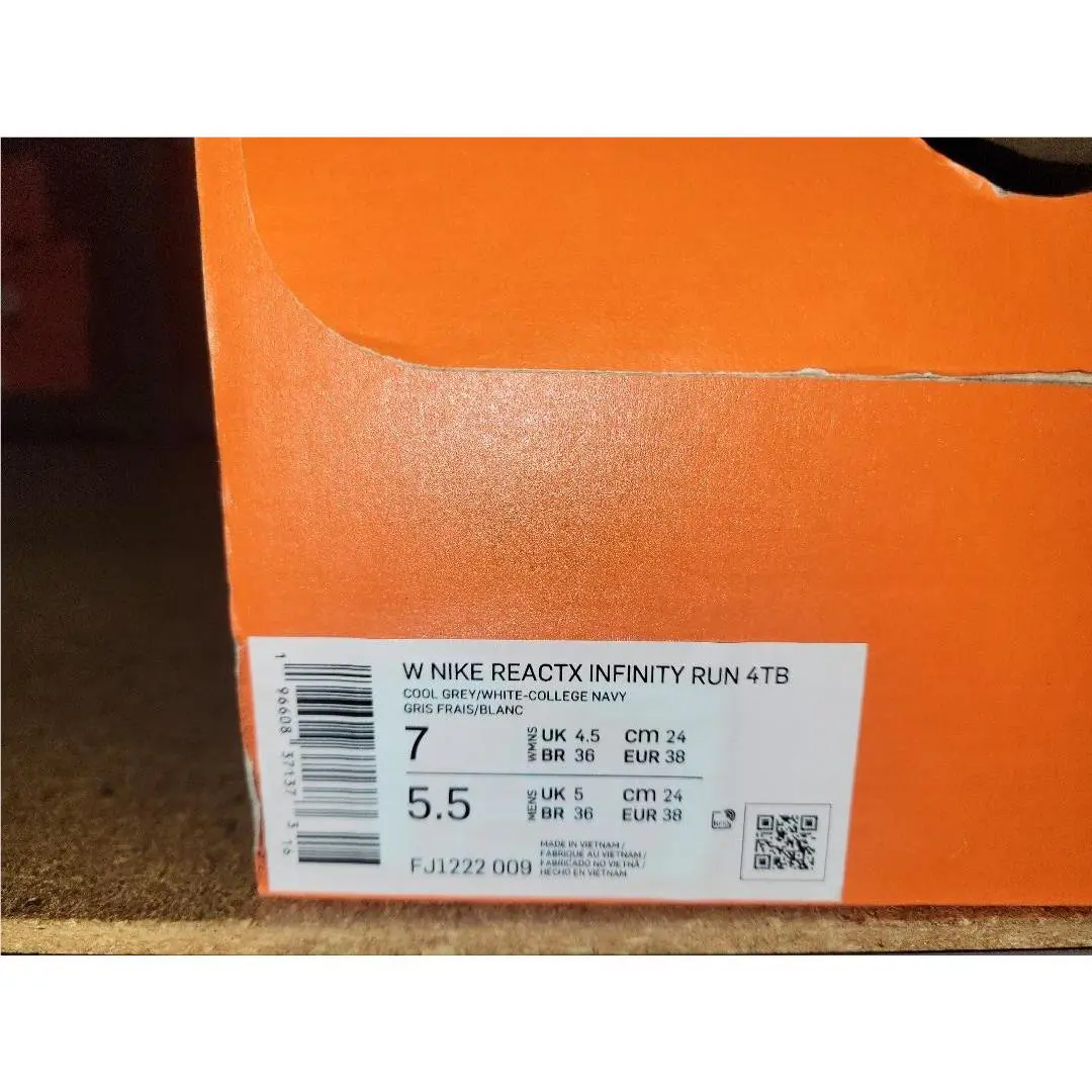 Nike shoes - Nike Reactx Infinity Run 4 TB - DR2670 003 - Cool Grey White Navy, Women`s: Cool Grey White College Navy 4