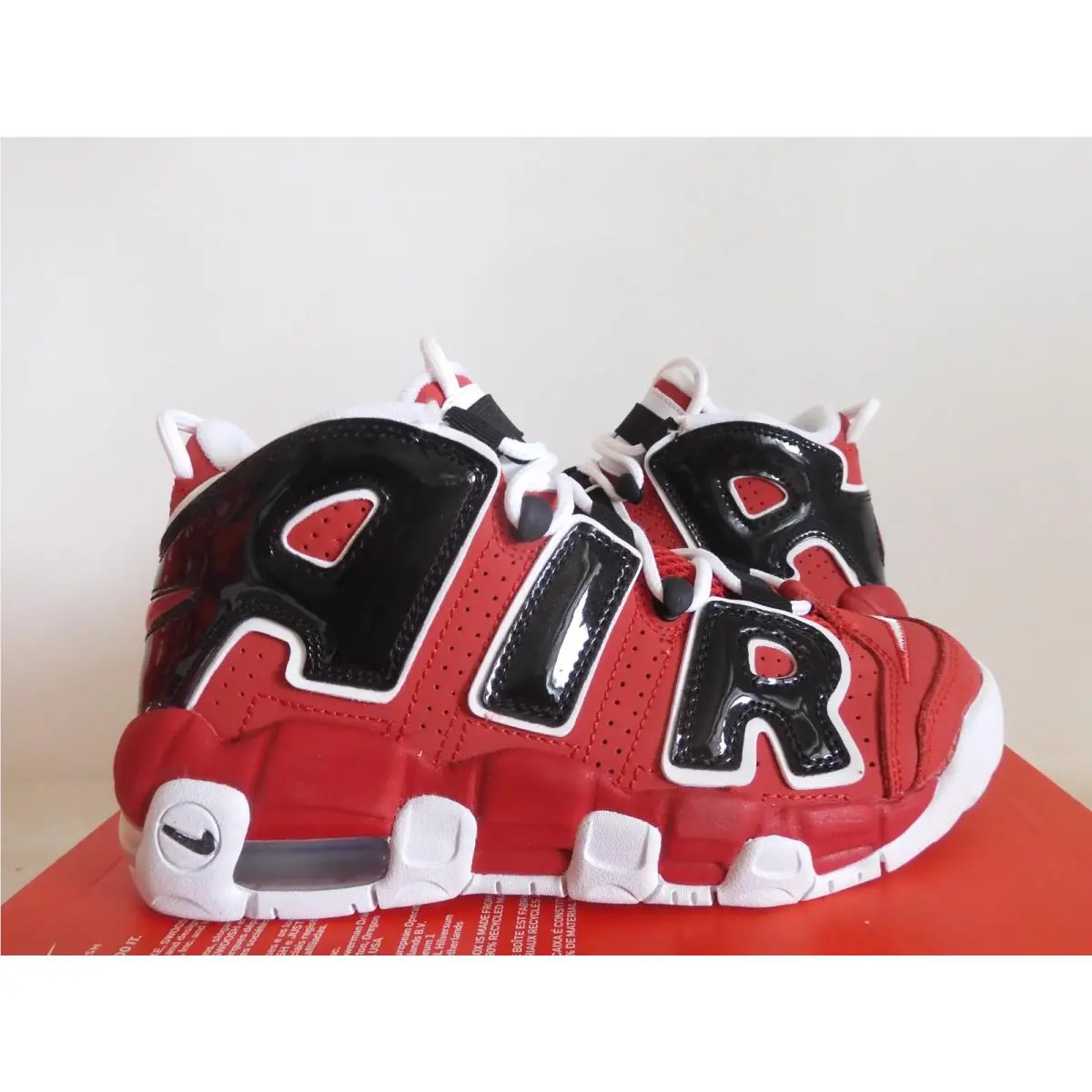 Nike shoes - Nike Air More Uptempo GS - Red 0