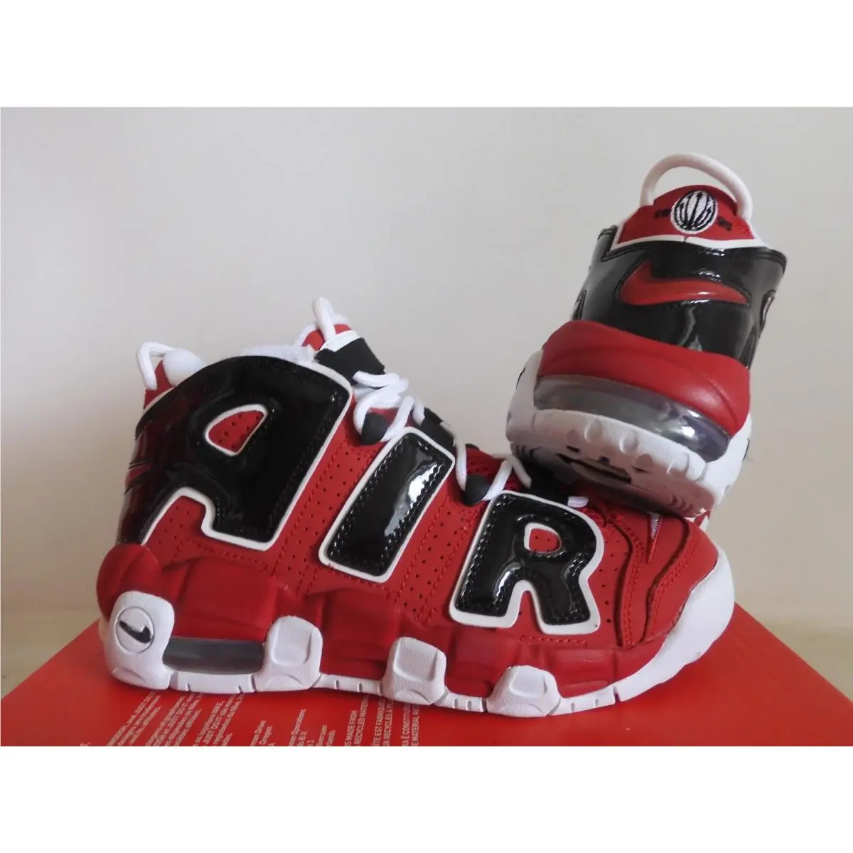 Nike shoes - Nike Air More Uptempo GS - Red 1