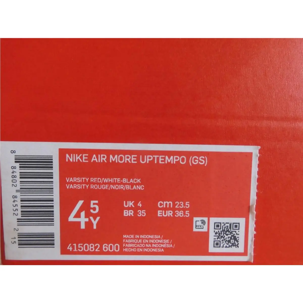 Nike shoes - Nike Air More Uptempo GS - Red 22