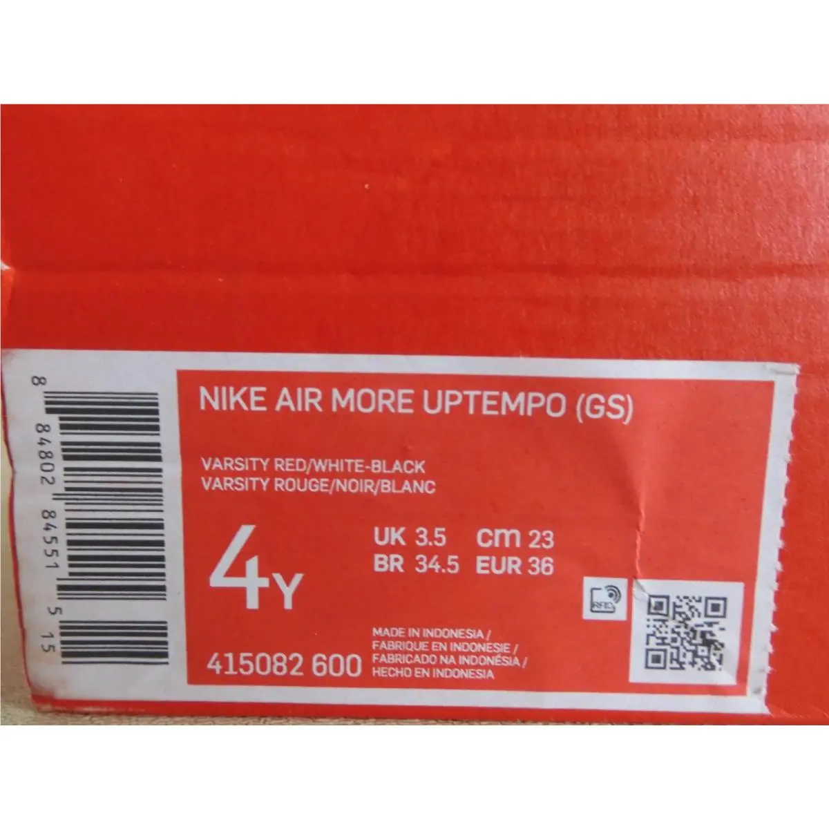 Nike shoes - Nike Air More Uptempo GS - Red 14