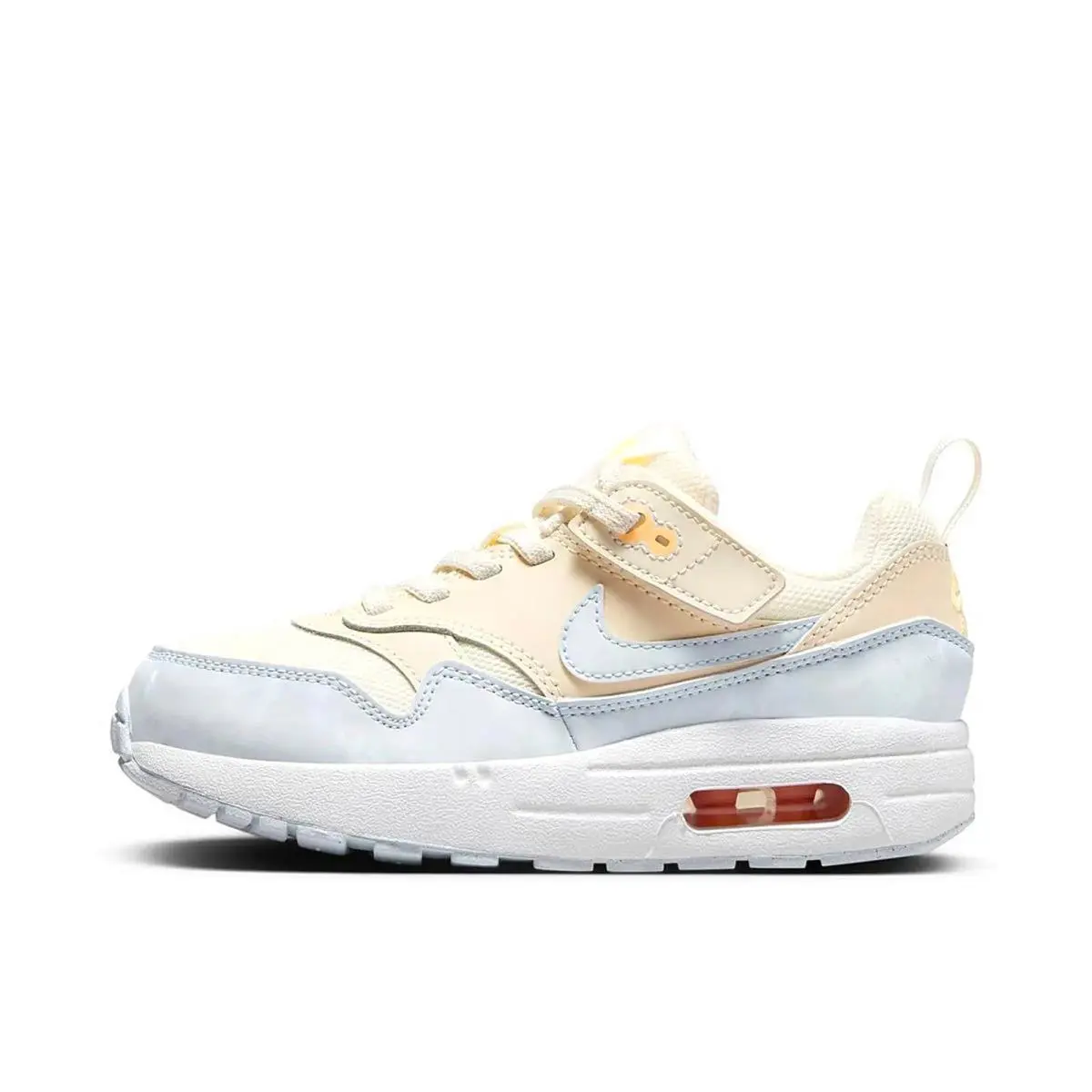 Little Kid`s Nike Air Max 1 Easyon Pale Ivory/football Grey DZ3308 102