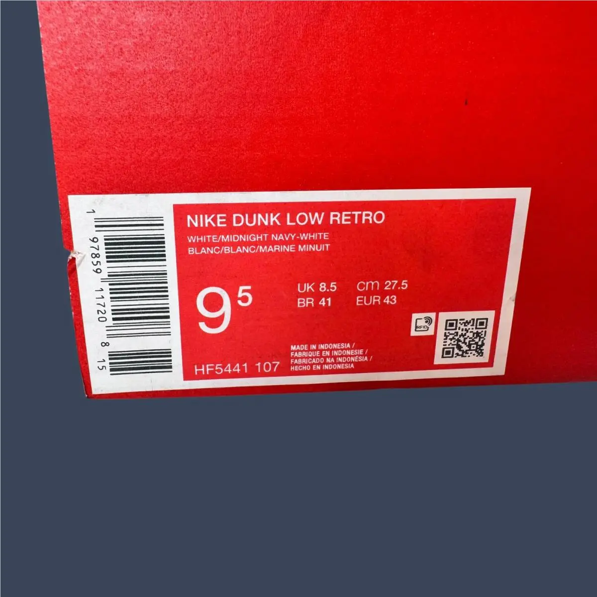 Nike shoes - Nike Dunk Low Retro White Midnight Navy HF5441-107 8