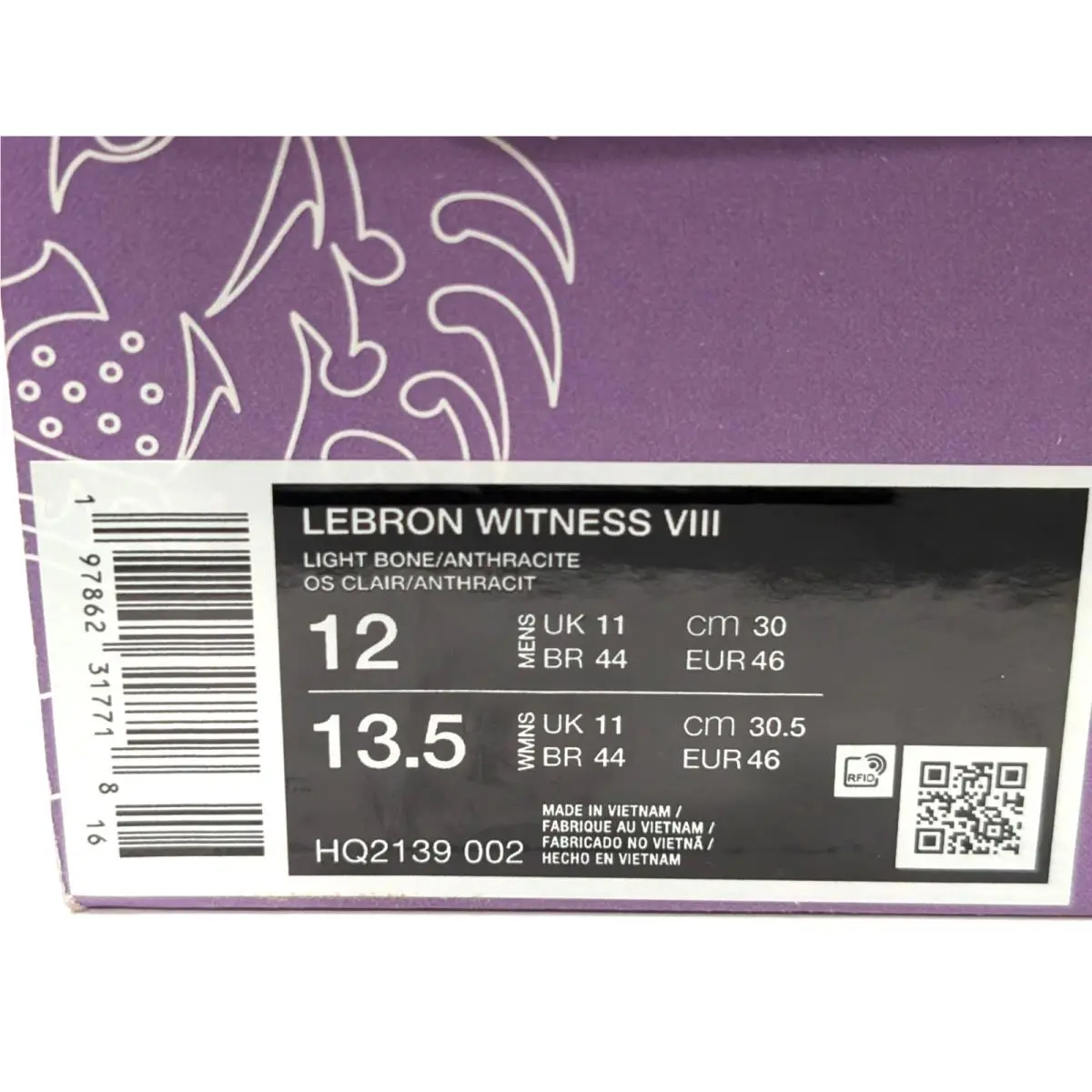 Nike shoes - Nike LeBron Witness 8 - LeBron Witness - HQ2139-002 - Light Bone/Anthracite 9