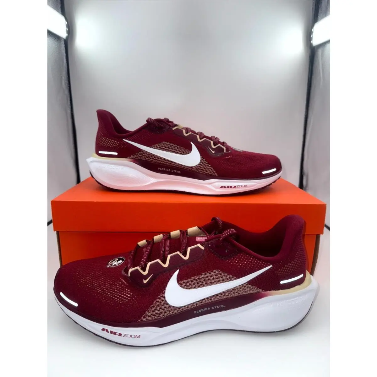 Nike Zoom Pegasus 41 Mens Sneakers Maroon Florida State Fsu Shoes FZ5114-600
