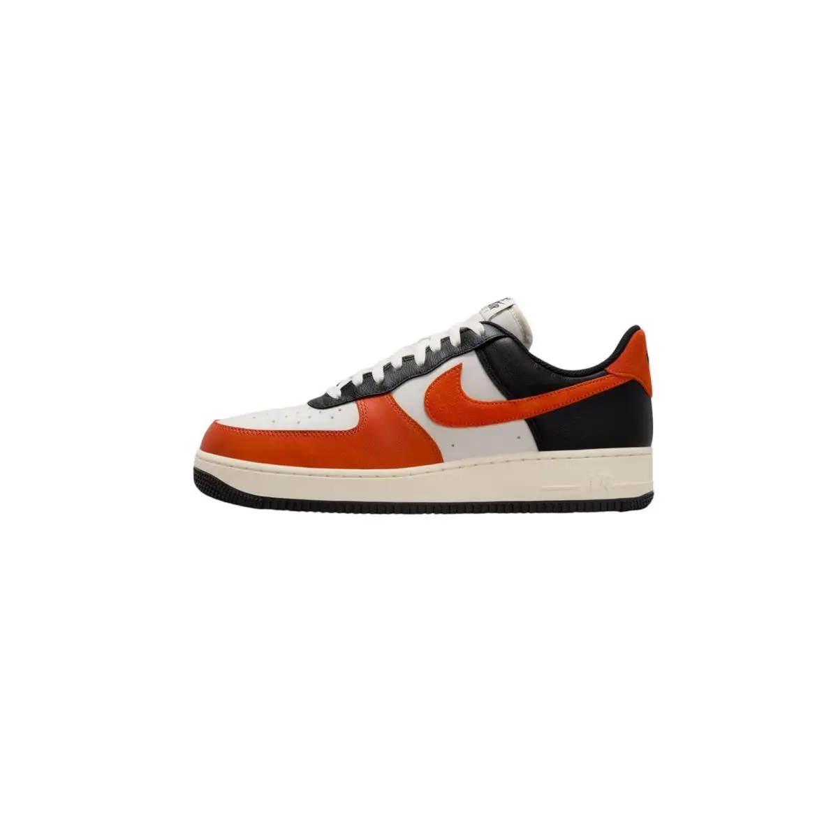 Nike Mens` Air Force-1 `07 LV8 Sneakers - Black/phantom/pale Ivory/vintage Coral