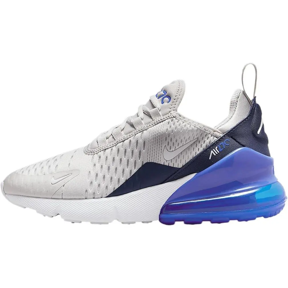 Big Kid`s Nike Air Max 270 Vast Grey/white-hyper Royal 943345 041