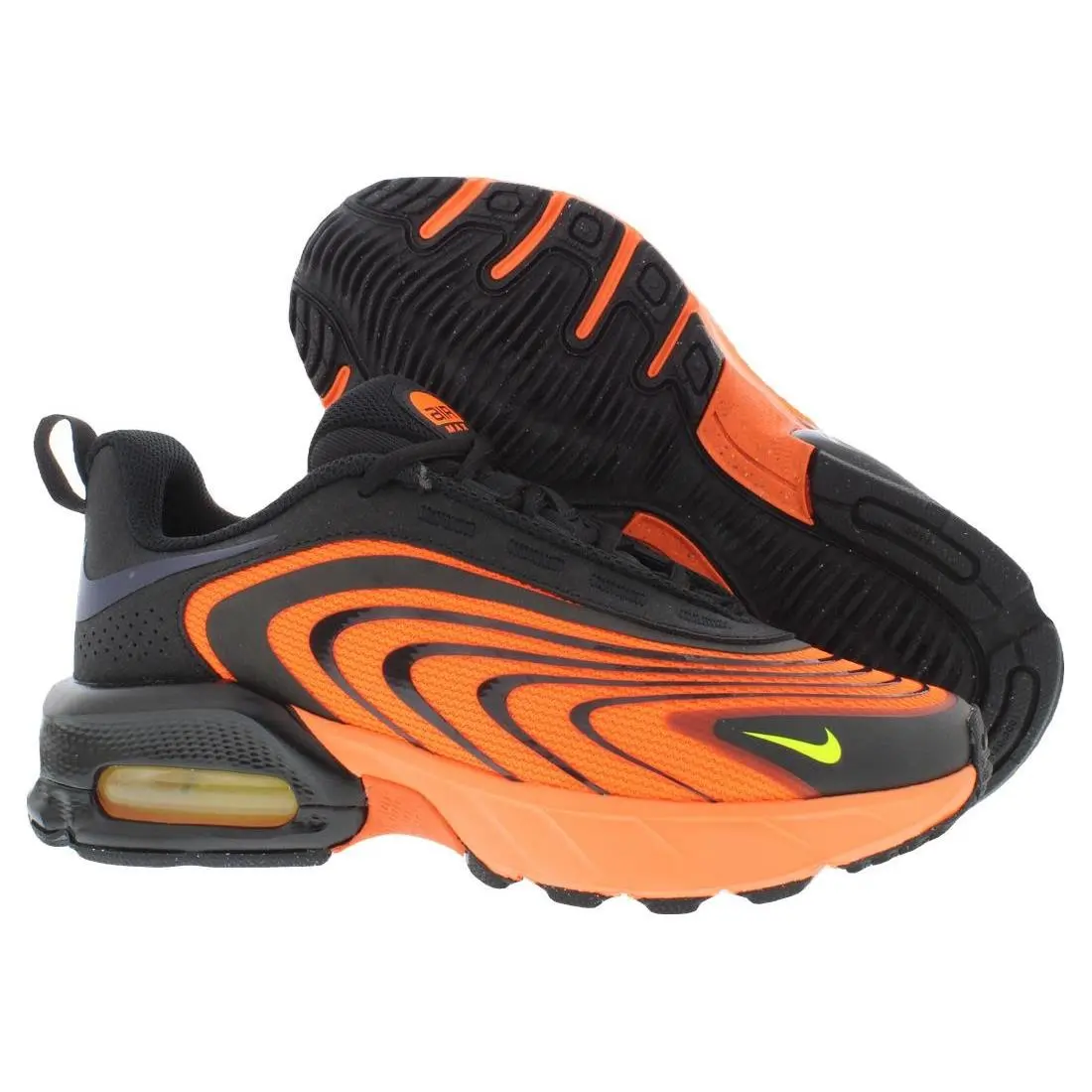 Nike Air Max Fire GS Boys Shoes - Hyper Crimson/Lemon Venom, Main: Orange