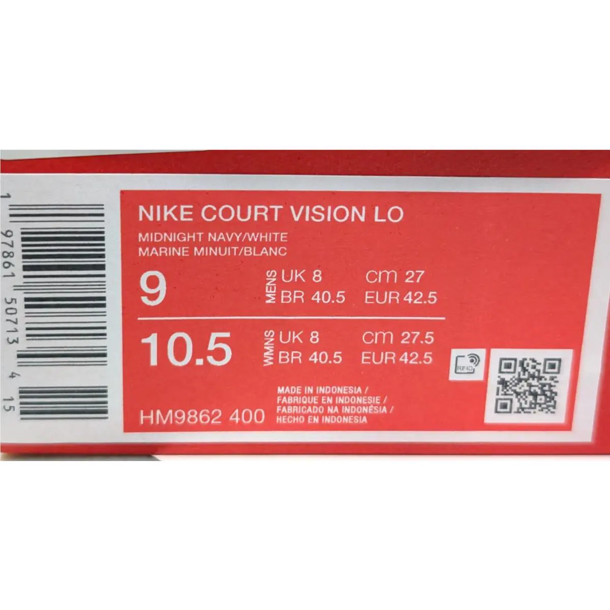 Nike shoes - Nike Court Vision Low - Court Vision Low - HM9862-400 - Navy 20