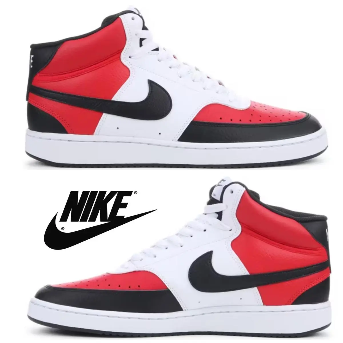 Nike shoes - Nike Court Vision Mid - Court Vision Mid - Red, Manufacturer: red/black/white 15