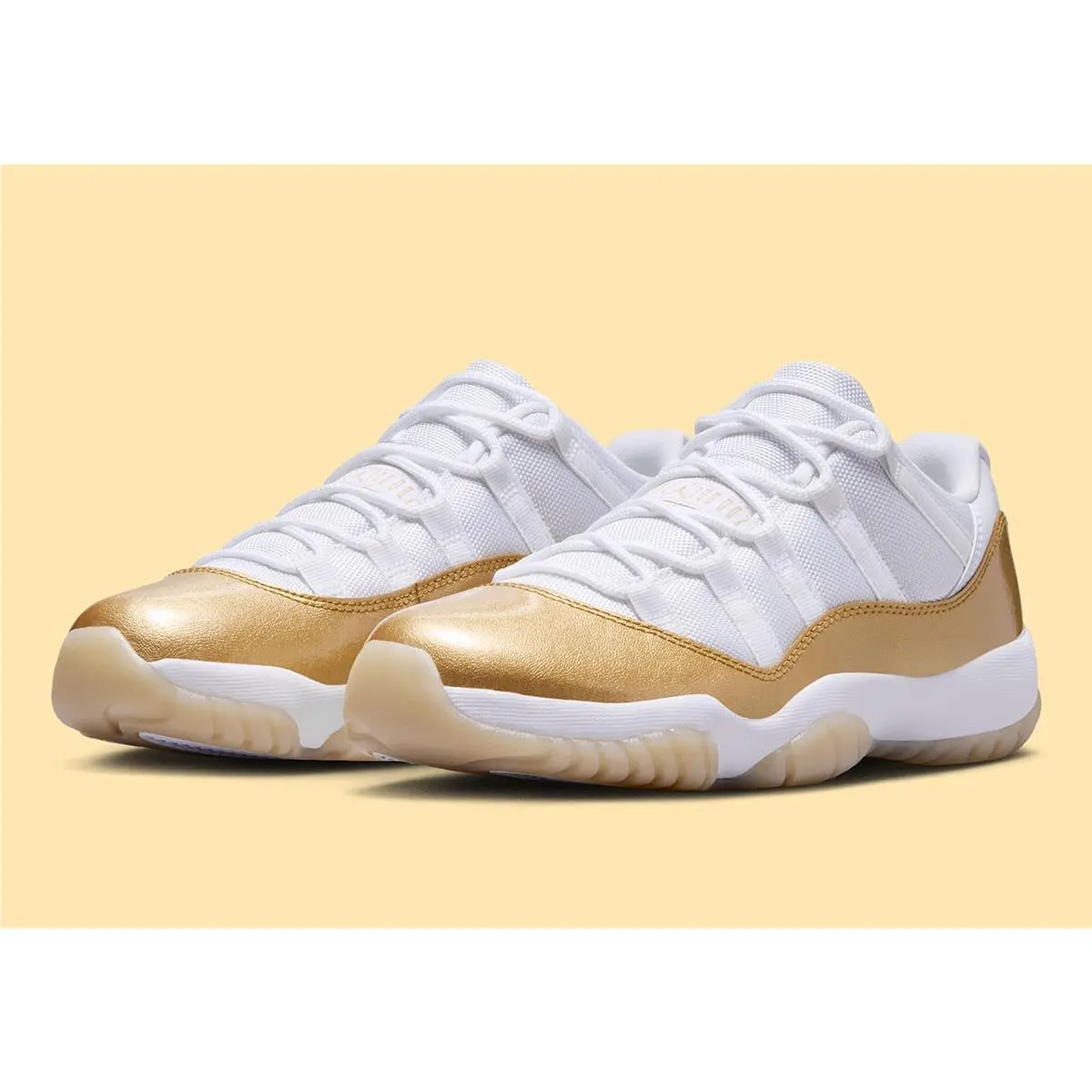Nike Air Jordan 11 Retro Low Women`s White Gold Sports Sneaker AH7860-102