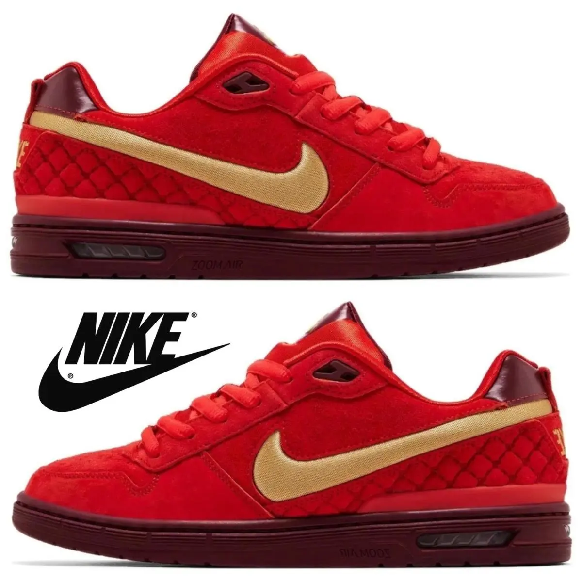 Nike shoes - Nike SB P-Rod 1 Zoom - Red, Maufacturer: Red & Club Gold 27