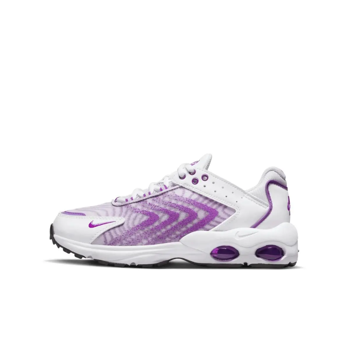 Big Kid`s Nike Air Max TW White/vivid Purple DQ0296 101