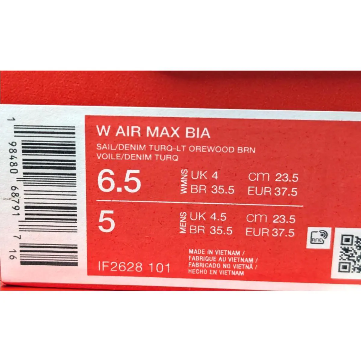 Nike shoes - Nike Air Max Bia - Air Max Bia - IF2628-101 - Sail/Turquoise/Orewood 9