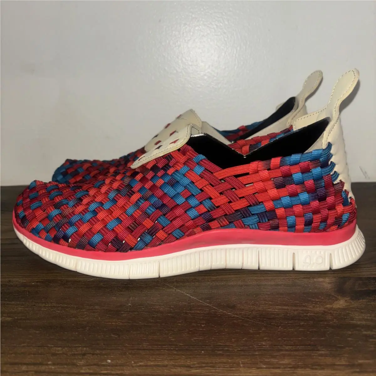 Nike Free Woven 4.0 Carmine Daring Red N Turq Bch 633230 630