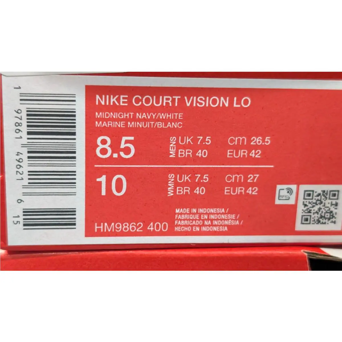 Nike shoes - Nike Court Vision Low - Court Vision Low - HM9862-400 - Navy 9
