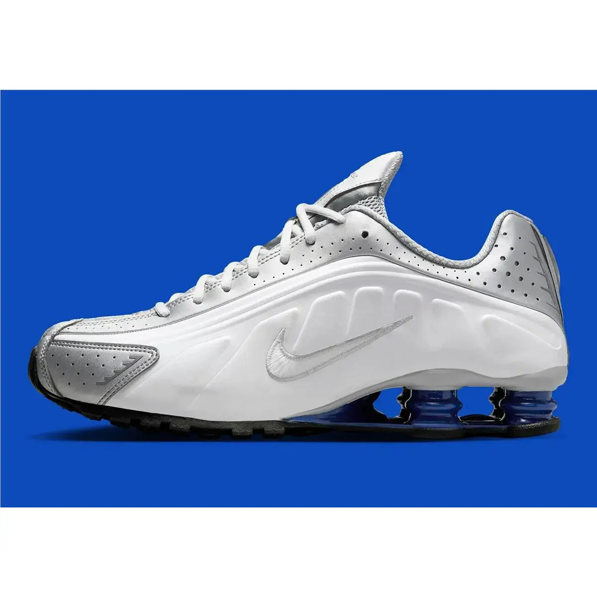 Nike Shox R4 Men`s Running Shoes Sneakers White Metallic Silver HQ1988 102