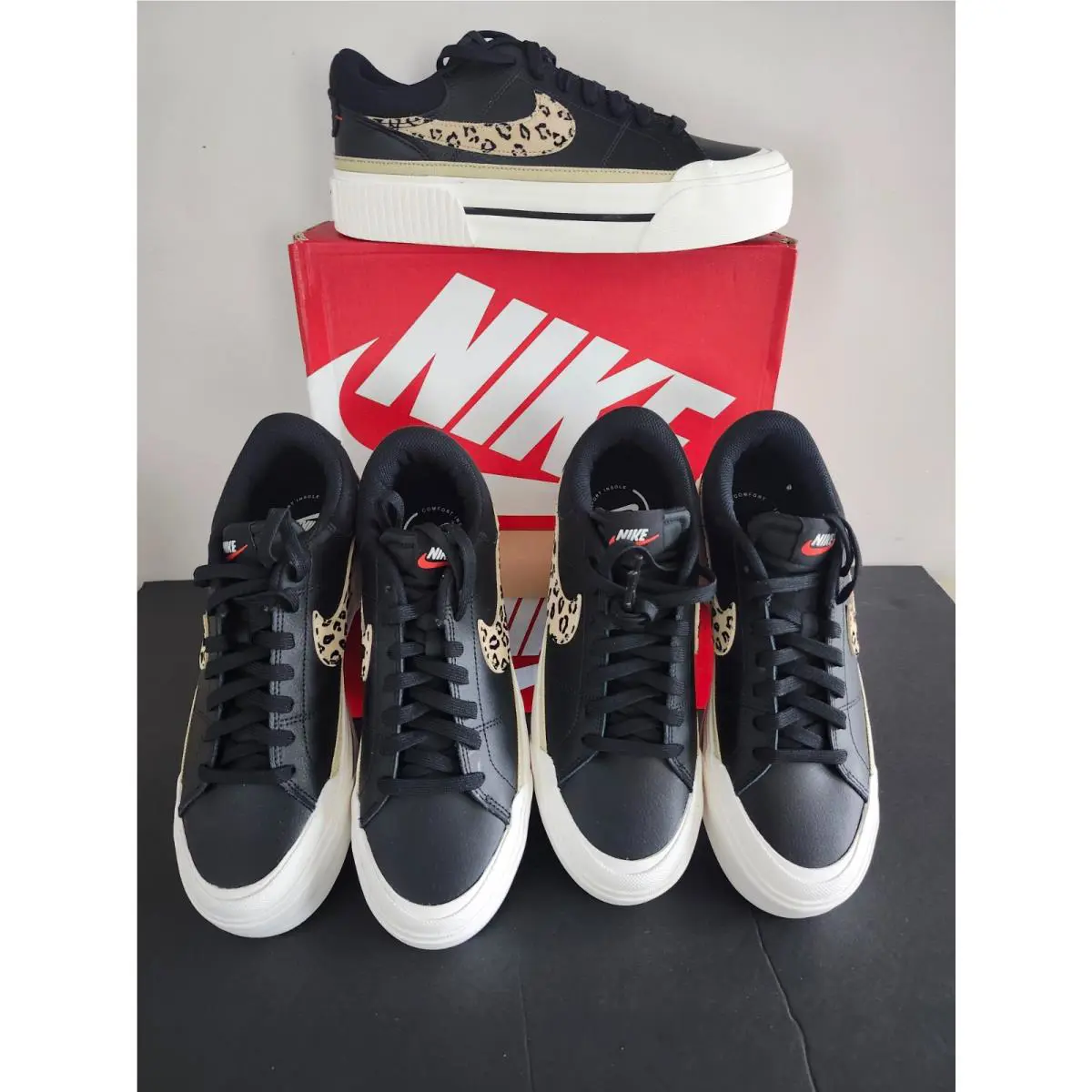Nike Court Legacy Lift Women’s Platform Shoes Black/khaki
