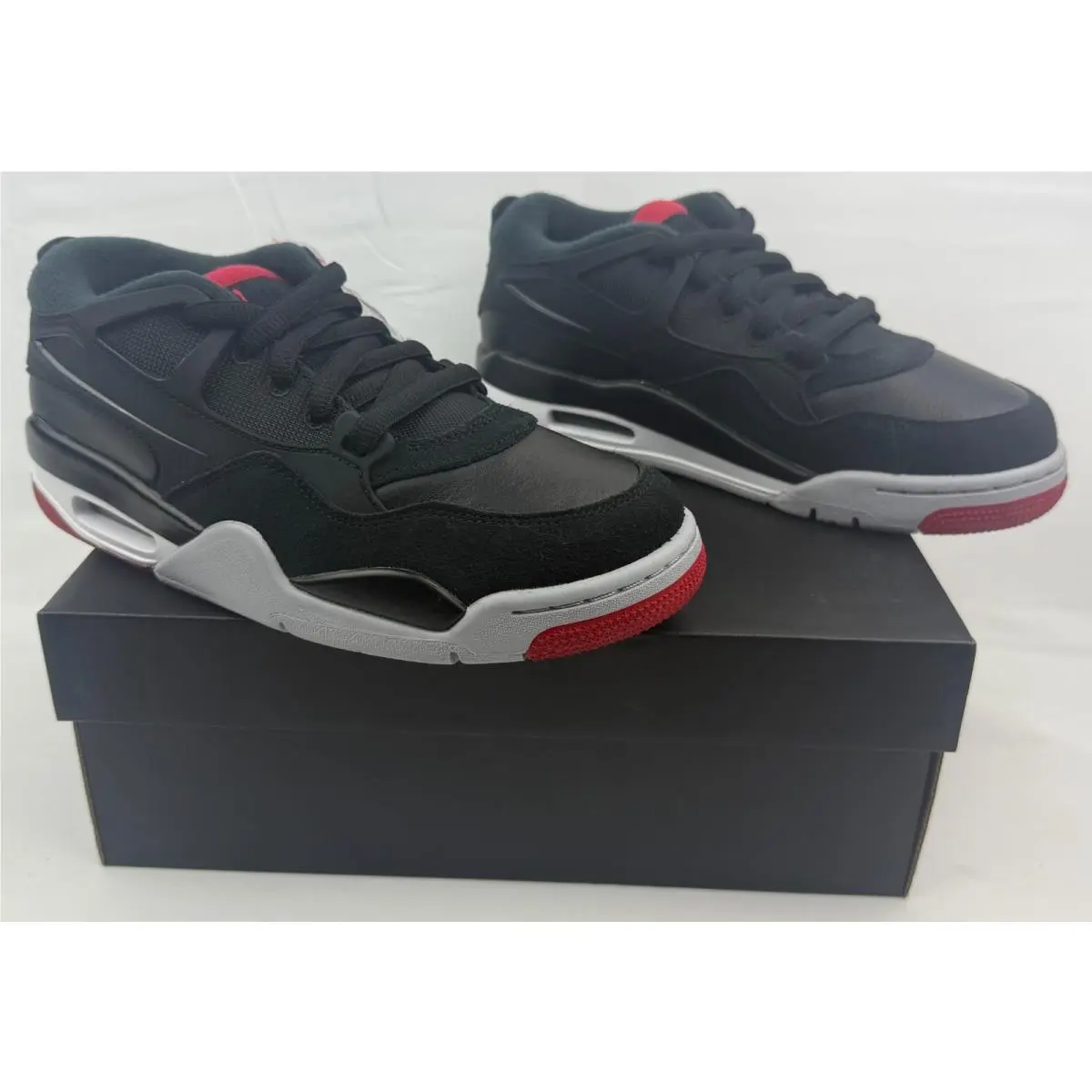 Nike Air Jordan 4 RM GS Black/varsity Red Wolf Grey FQ7938 061 Youth Sz