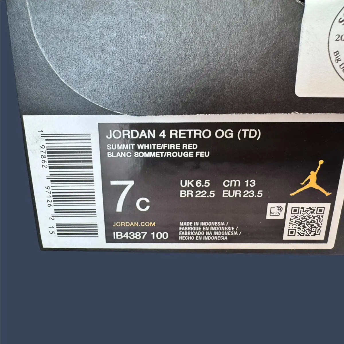 Nike shoes - Air Jordan 4 Retro OG TD Summit White/Fire Red – IB4387-100 7