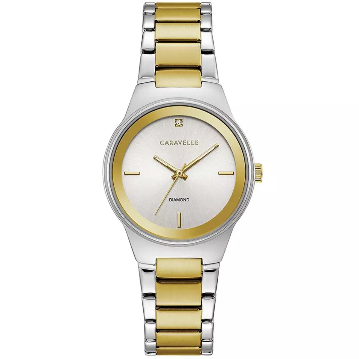 Caravelle Women`s Modern Silver Dial Watch - 45P108