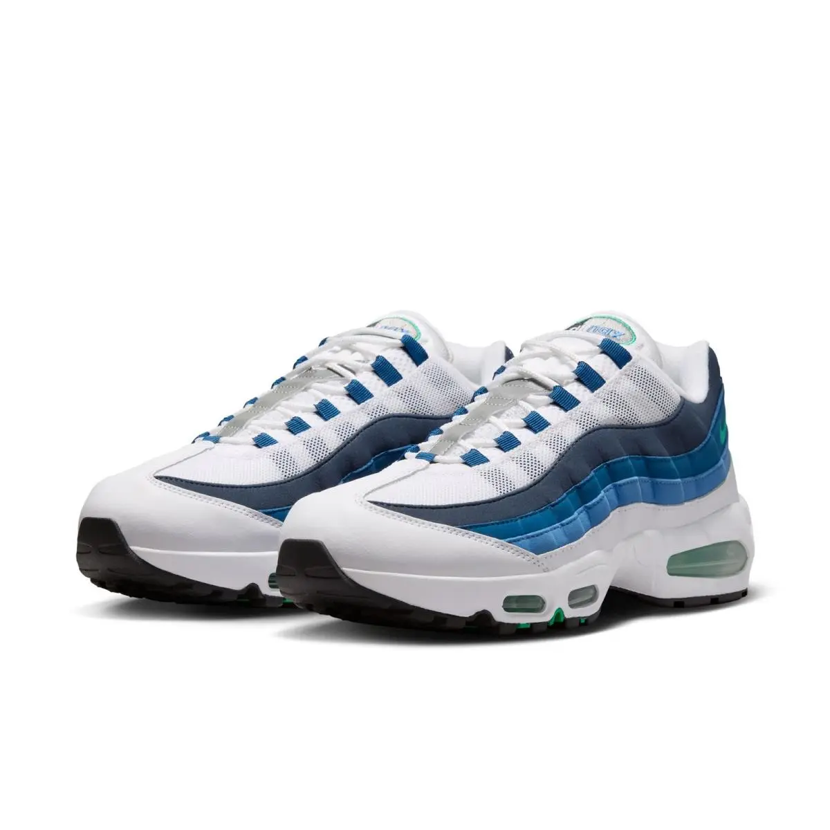 Mens Nike Air Max 95 OG White/emerald Green-lake Blue IH7855-100-SIZE 12 - WHITE/EMERALD GREEN-LAKE BLUE