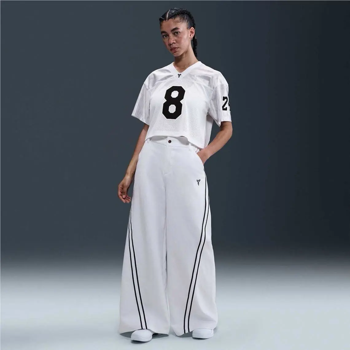 Nike clothing - Nike Kobe Football Jersey - Kobe Football Jersey - IB0001-100 - White/Black 12